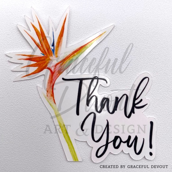 Thank You!- 2" (inches) Sticker (48ct.) [GD152-48] - Picture 3 of 4